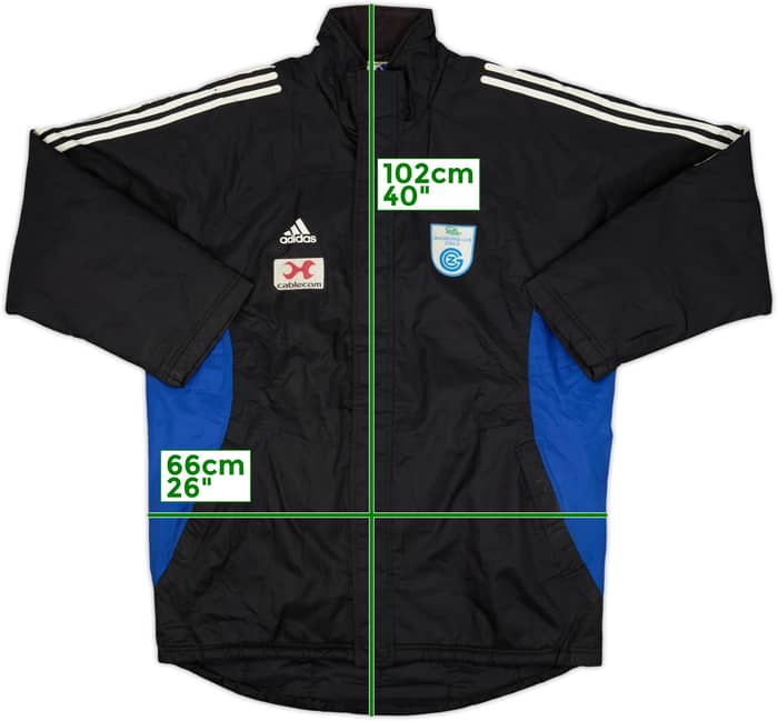 2001-02 Grasshoppers Player Issue adidas Padded Bench Coat - 7/10 - (L/XL)