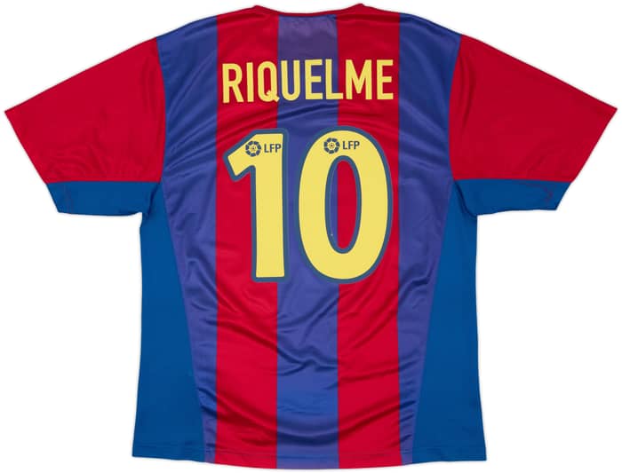 2002-03 Barcelona Basic Home Shirt Riquelme #10 - 6/10 - (L)