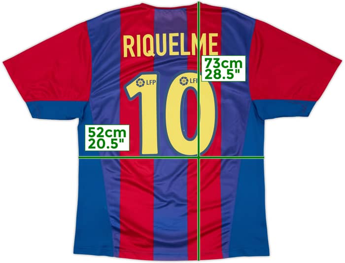 2002-03 Barcelona Basic Home Shirt Riquelme #10 - 6/10 - (L)