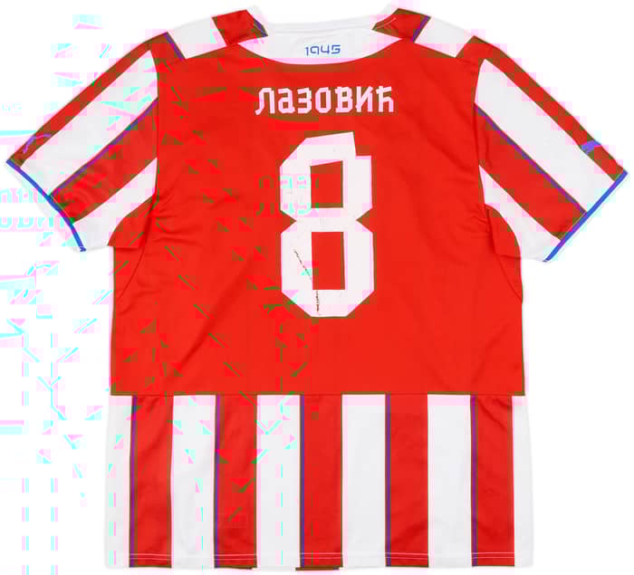 2013-14 Red Star Belgrade Home Shirt Lazovic #8 - 6/10 - (XL)
