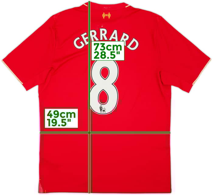 2015-16 Liverpool Home Shirt Gerrard #8 - 5/10 - (M)