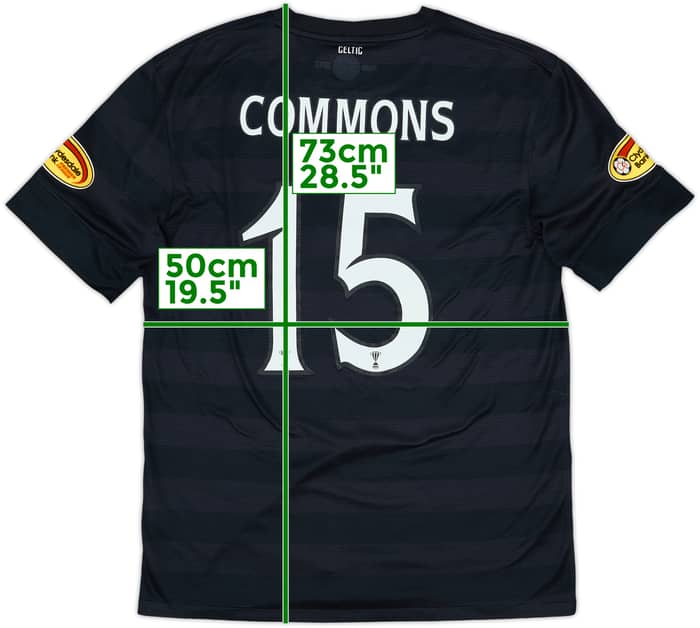 2012-13 Celtic '125th Anniversary' Away Shirt Commons #15 - 7/10 - (M)