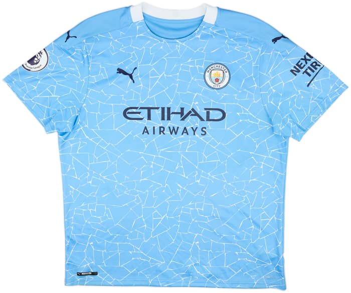 2020-21 Manchester City Home Shirt De Bruyne #17 - 9/10 - (XXL)