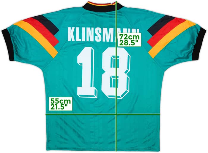 1992-94 Germany Away Shirt Klinsmann #18 - 6/10 - (L)