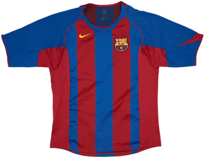 2004-05 Barcelona Home Shirt Ronaldinho #10 - 8/10 - (L)