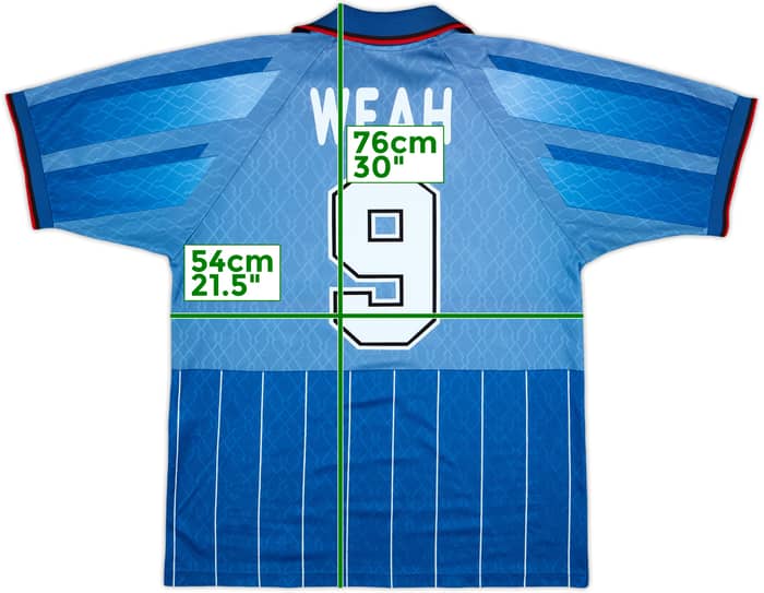 1995-96 AC Milan Fourth Shirt Weah #9 - 9/10 - (M)