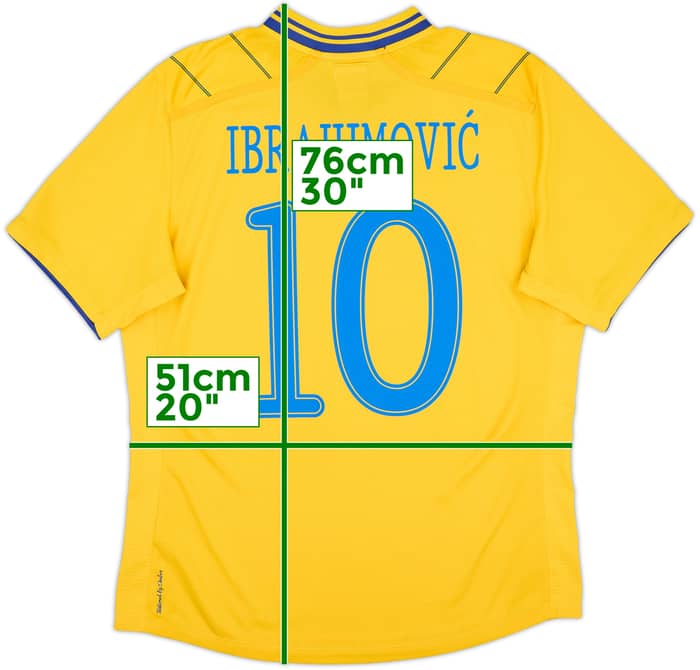 2012-13 Sweden Home Shirt Ibrahimovic #10 - 7/10 - (L)