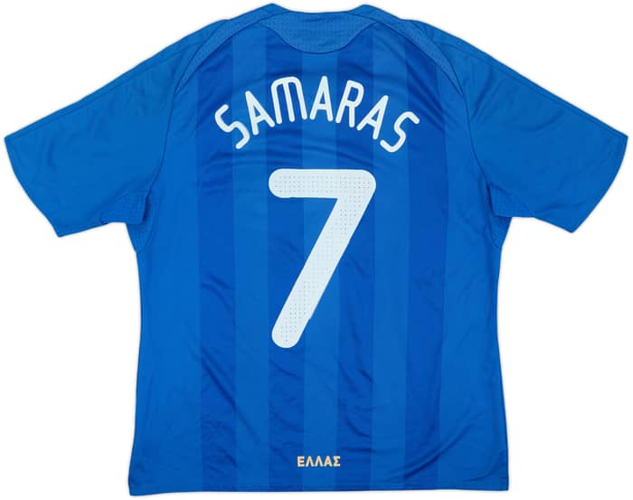 2008-09 Greece Home Shirt Samaras #7 - 6/10 - (XL)