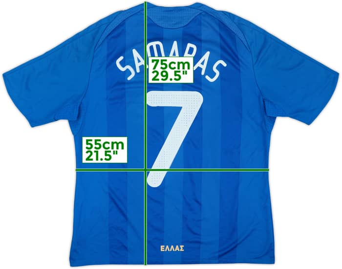 2008-09 Greece Home Shirt Samaras #7 - 6/10 - (XL)