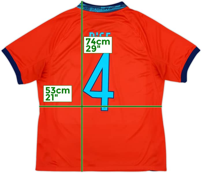 2022-23 England Away Shirt Rice #4 - 9/10 - (L)