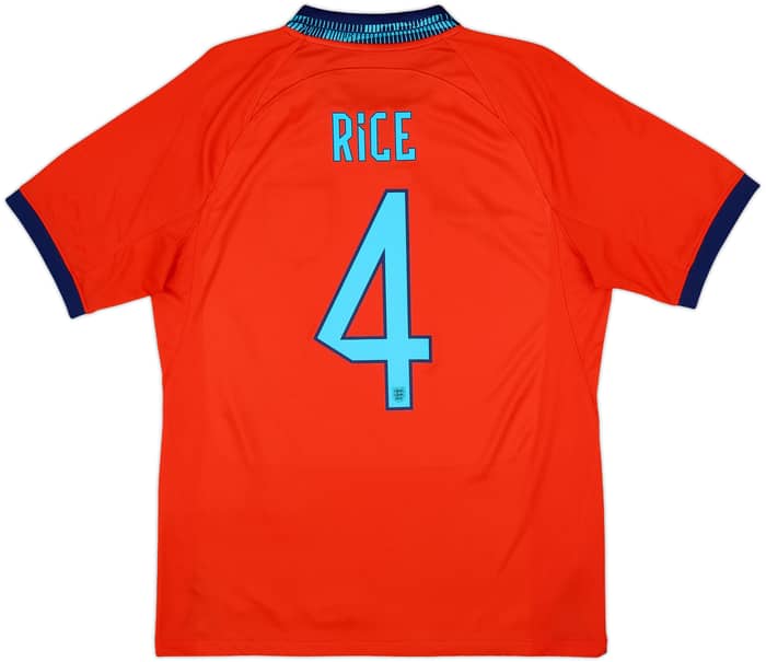 2022-23 England Away Shirt Rice #4 - 9/10 - (M)