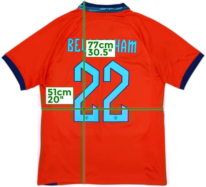 2022-23 England Away Shirt Bellingham #22 - 9/10 - (M)