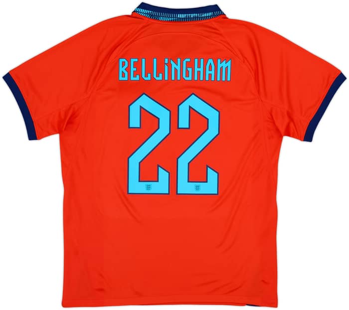 2022-23 England Away Shirt Bellingham #22 - 7/10 - (L)