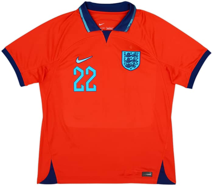 2022-23 England Away Shirt Bellingham #22 - 7/10 - (L)
