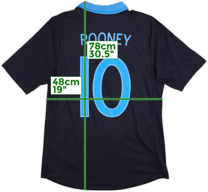 2011-12 England Away Shirt Rooney #10 - 8/10 - (M)