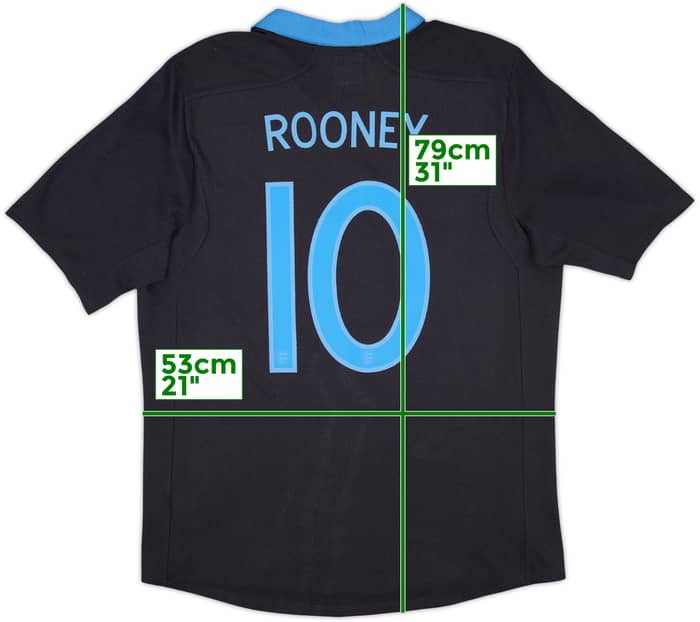 2011-12 England Away Shirt Rooney #10 - 7/10 - (L)