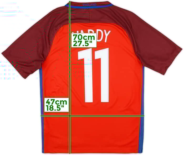 2016-17 England Away Shirt Vardy #11 - 10/10 - (S)