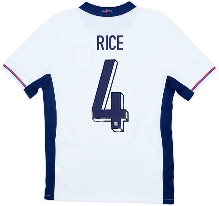 2024-25 England Home Shirt Rice #4 - 10/10 - (S)
