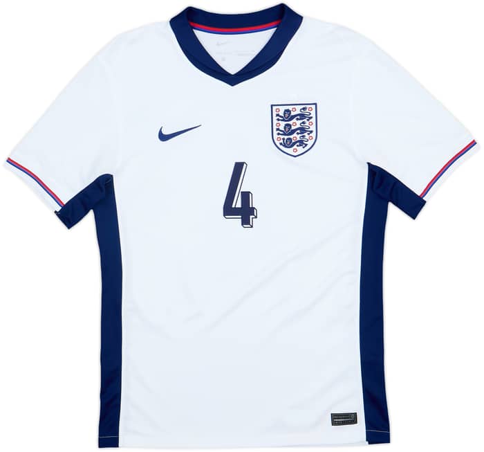 2024-25 England Home Shirt Rice #4 - 10/10 - (S)