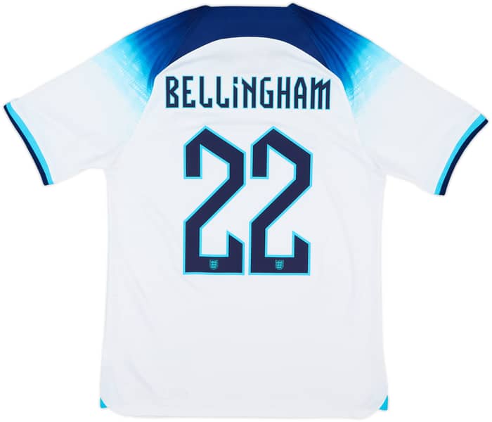 2022-23 England Home Shirt Bellingham #22 - 7/10 - (S)