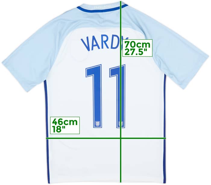 2016-17 England Home Shirt Vardy #11 - 8/10 - (S)