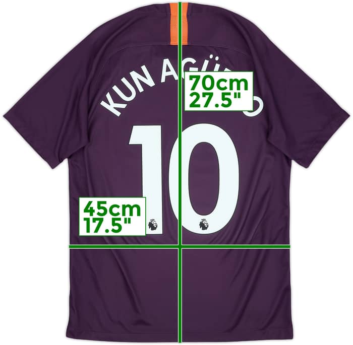 2018-19 Manchester City Third Shirt Kun Aguero #10 - 6/10 - (S)