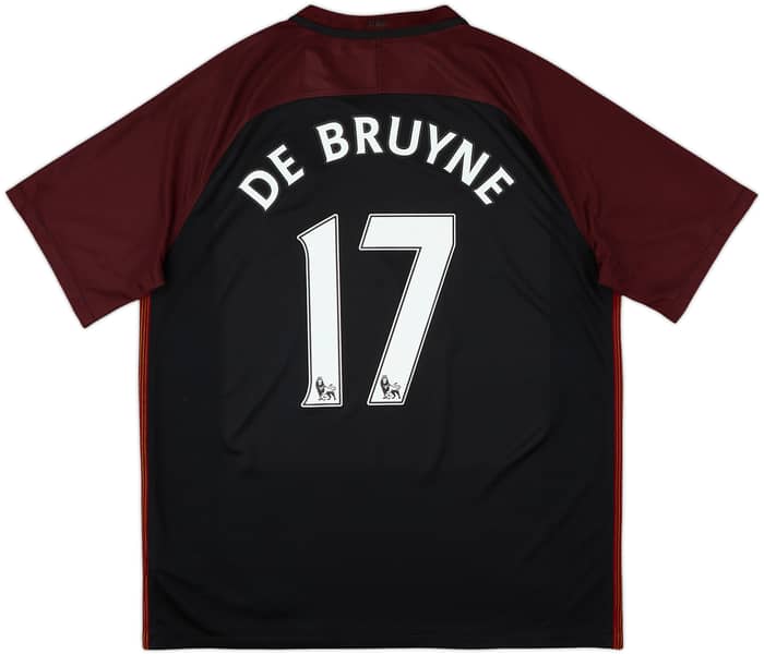 2016-17 Manchester City Away Shirt De Bruyne #17 - 9/10 - (XL)