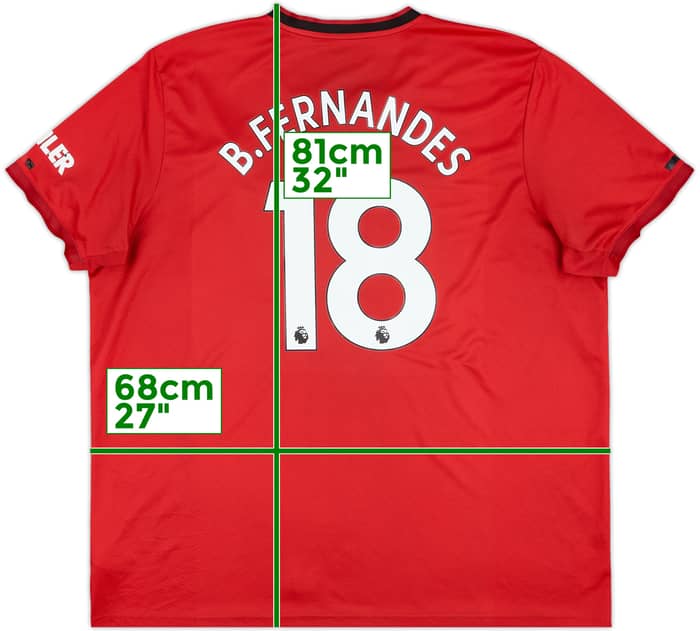 2019-20 Manchester United Home Shirt B.Fernandes #18 - 5/10 - (3XL)