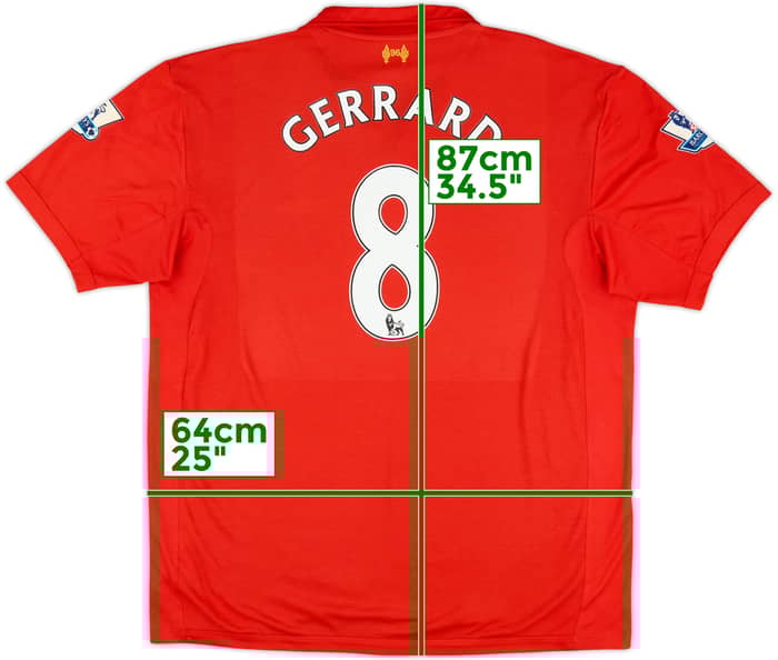 2012-13 Liverpool Home Shirt Gerrard #8 - 6/10 - (3XL)