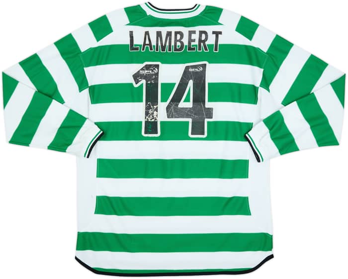 2001-03 Celtic Home L/S Shirt Lambert #14 - 5/10 - (XL)