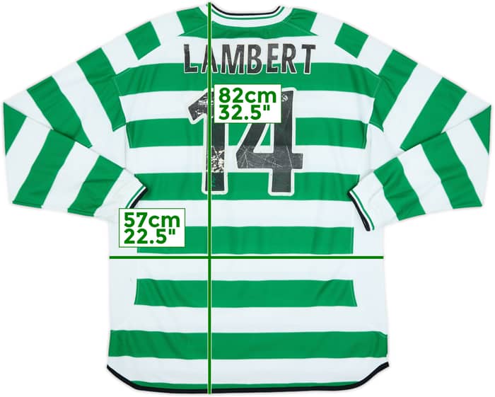 2001-03 Celtic Home L/S Shirt Lambert #14 - 5/10 - (XL)