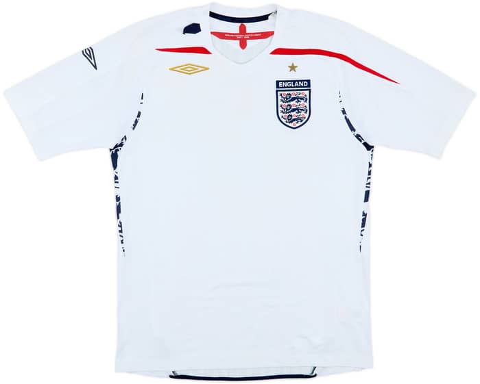 2007-09 England Home Shirt - 4/10 - (M)