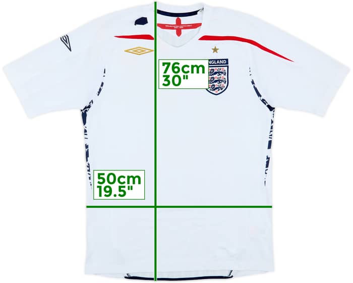 2007-09 England Home Shirt - 4/10 - (M)