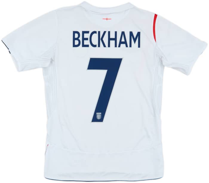 2005-07 England Home Shirt Beckham #7 - 6/10 - (S)