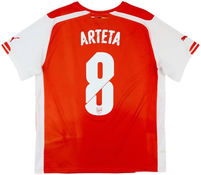 2014-15 Arsenal Home Shirt Arteta #8 - 5/10 - (L)