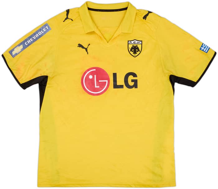 2008-09 AEK Athens Home Shirt Pelletieri #24 - 5/10 - (XL)