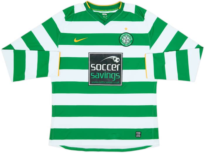 2008-10 Celtic Player Issue Home L/S Shirt #19 - 4/10 - (XL)