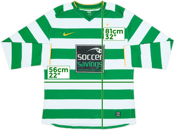 2008-10 Celtic Player Issue Home L/S Shirt #19 - 4/10 - (XL)