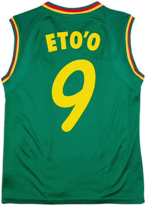 2002 Cameroon Home Vest Shirt Eto'o #9 - 8/10 - (M)