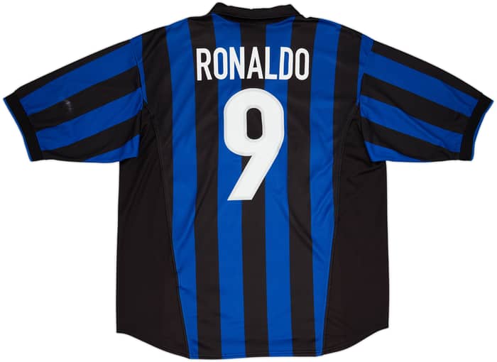 1998-99 Inter Milan Home Shirt Ronaldo #9 - 8/10 - (XL)