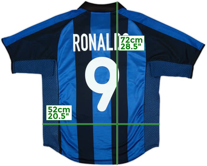 2001-02 Inter Milan Home Shirt Ronaldo #9 - 6/10 - (M)