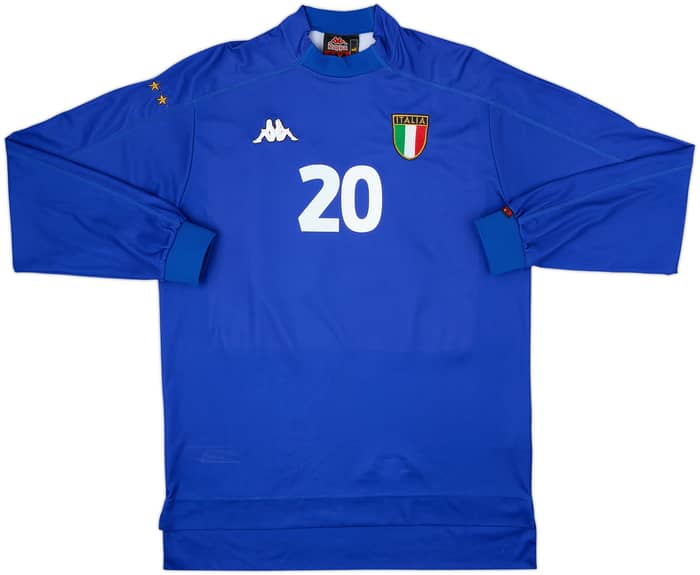 1998-99 Italy Home L/S Shirt Totti #20 - 8/10 - (L)