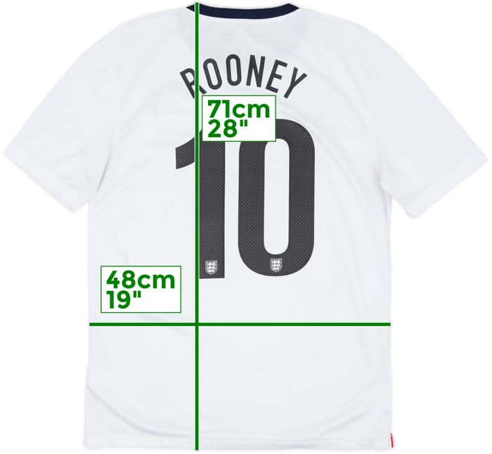 2013 England 150th Anniversary Home Shirt Rooney #10 - 9/10 - (M)