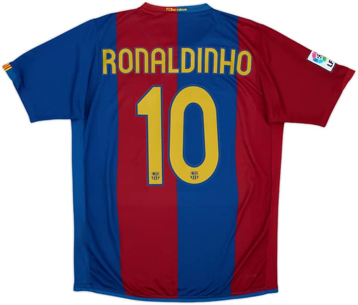 2006-07 Barcelona Home Shirt Ronaldinho #10 - 7/10 - (M)