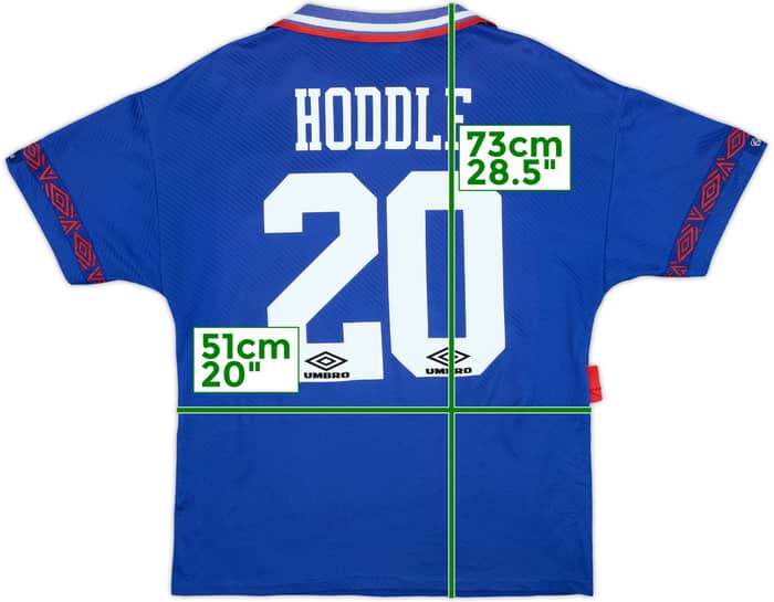 1993-94 Chelsea Home Shirt Hoddle #20 - 7/10 - (M)