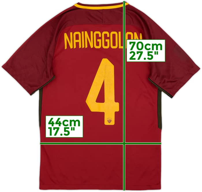 2017-18 Roma Home Shirt Nainggolan #4 - 6/10 - (S)