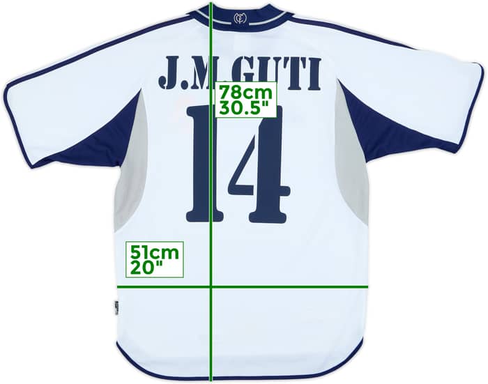 2000-01 Real Madrid Home Shirt J.M.Guti #14 - 5/10 - (M)