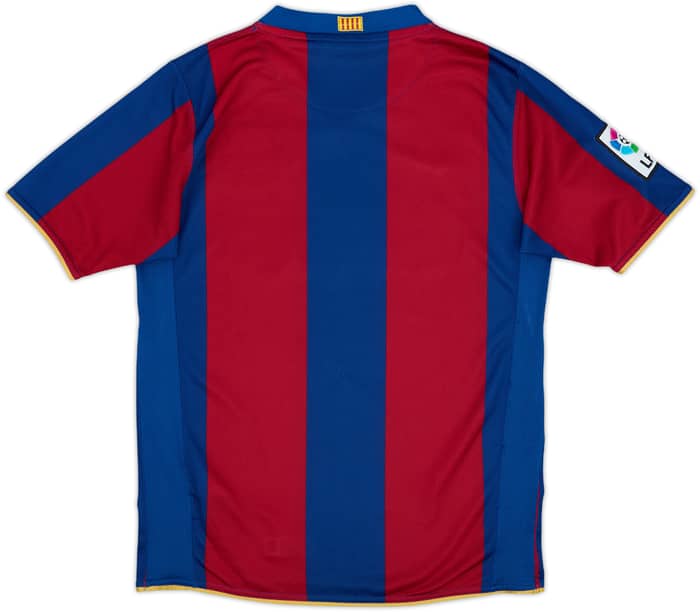 2007-08 Barcelona Home Shirt - 8/10 - (L.Boys)