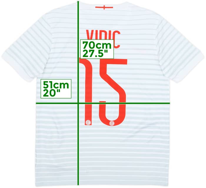 2014-15 Inter Milan Away Shirt Vidic #15 - 7/10 - (XL.Boys)