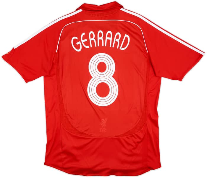 2006-08 Liverpool Home Shirt Gerrard #8 - 6/10 - (L)